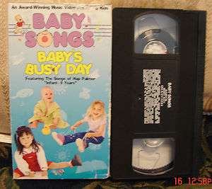 Baby Songs BABYS BUSY DAY Video Vhs HAP PALMER RARE HTF Parents 