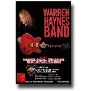  Warren Haynes Poster   Concert Flyer   Man in Motion Tour 