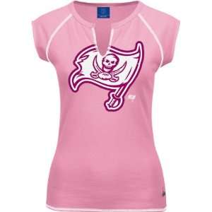 Tampa Bay Buccaneers Womens Pink Ditto Top:  Sports 