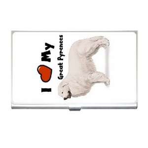  I Love My Great Pyrenees Business Card Holder Case: Office 