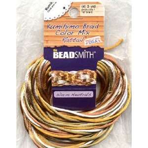  Rattail Satin Cord, Warm Neutrals Color Pack Arts, Crafts 