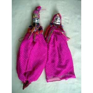, Handcrafted, Indian, String Puppet Pair, Rajasthan Kathputli, Dolls 