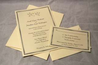 100 Personalized Flat Wedding Invitation Card RSVP  