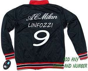 AC MILAN FC ACM SOCCER JACKET ADD ANY NAME & NUMBER licensed products 