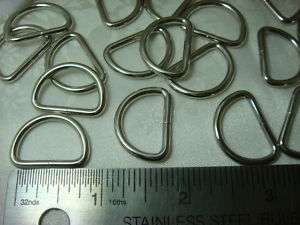 100  3/4 Dee Rings for webbing strapping D ring Lite  