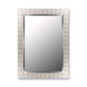 Wall Mirror With Parma Silver Finish and Stainless Liner.