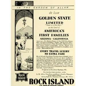 1931 Ad Rock Island Lines Golden State Train Arizona 