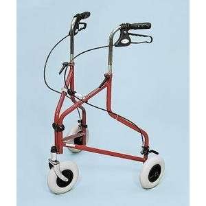  Walker 3 Wheeled Roll Easy Red   Essential Medical W1610R 