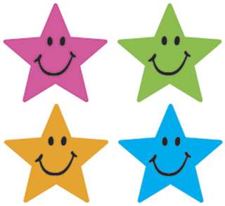 100 STAR SMILE STICKERS FOR MOTIVATIONAL REWARD CHARTS  