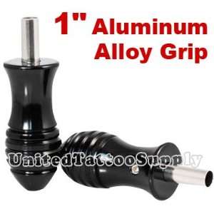  2 X 1 Black Aluminum Alloy Grip   Tattoo Supply Health 