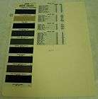 Buick 1934   1938 Acme After Market Paint Chips Sheet