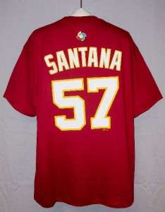 New York Mets #57 JOHAN SANTANA Venezuela WBC T Shirt jersey XL