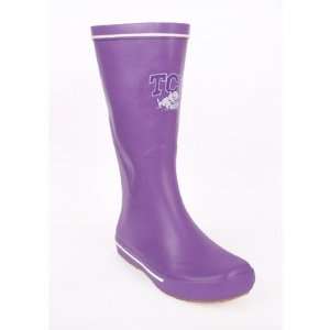  Womens Texas Christian Centered Horned Frog Boots Size 7 