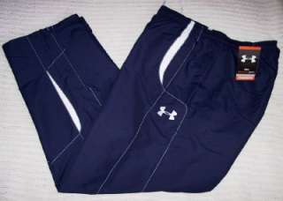 New mens Under Armour wind & water resistant lining long pants sizeL 