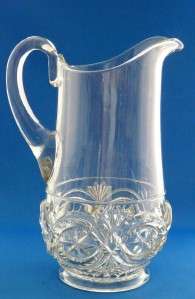 This auction is for an EAPG McKee Brothers Glass Water Pitcher in 