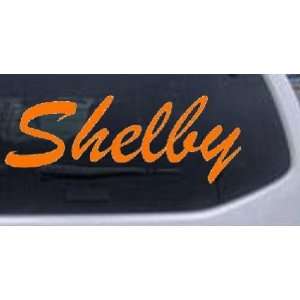  Shelby Car Window Wall Laptop Decal Sticker    Orange 42in 
