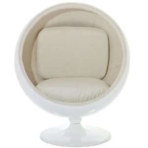  Lexington Modern Eero Aarnio Style Ball Chair, White: Home 