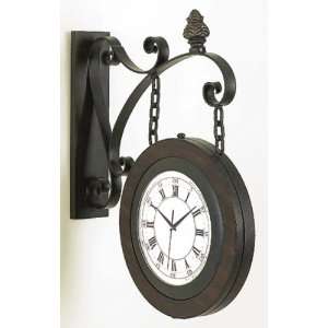  Antique British Railway Train Station Clock Double Sided 