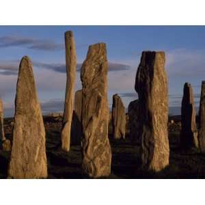 Sunset over the Central Circle of Ancient Standing Stones at Callanish 