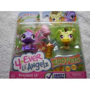  4 Ever Lil Angelz Zoo Pets #608 Iguana & #614 Zebra Toys 