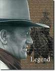John Wayne Duke Legend Cowboy Western Vintage Advertisi
