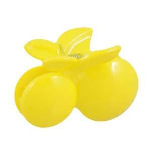 Woman Yellow Plastic Hairpin Hair Claw Clip Decoration 