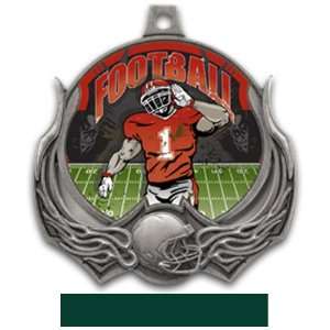 Hasty Awards Custom Football Ultimate 3 D Medals M 727F SILVER MEDAL 