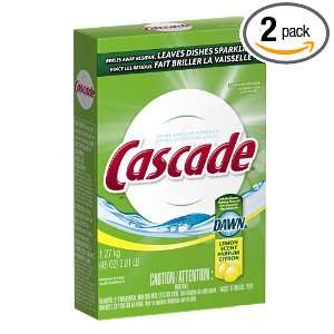  Cascade Powder Dishwasher Detergent, Lemon Scent, 45 Ounce 