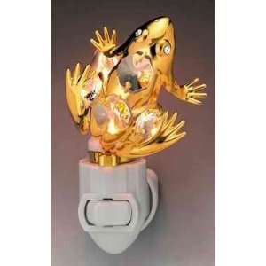  Frog 24k Gold Plated Swarovski Crystal Night Light: Home 