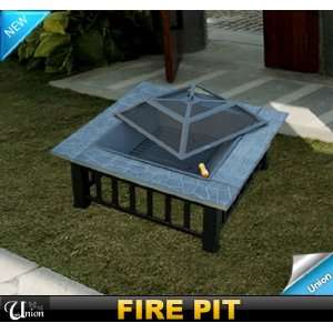  Backyard Patio Metal Deck Fire Pit with Free Cover 