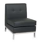   Modular Black Office Lounge Chair for Guest Reception Waiting Room