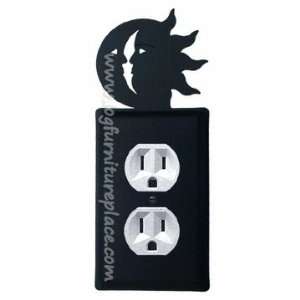  Wrought Iron Sun & Moon Single Outlet Cover