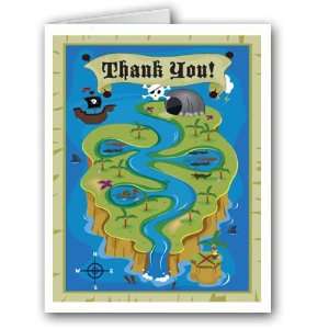  Pirate Map Boy Boxed Blank Note Card   10 Boxed Cards 
