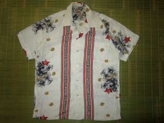 VINTAGE Hawaiian Aloha Shirt Mens sz MED Duke Champion Kahanamoku Very 