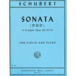   Duo), Op. 162, D. 574. For Violin and Piano. International Music