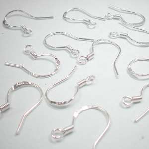 100 x Sterling Silver Earrings Wires Hooks Earwires NEW  
