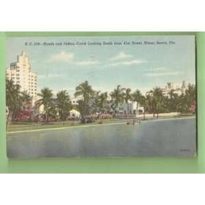  Postcard Vintage Hotels and Indian Creek Miami Beach 