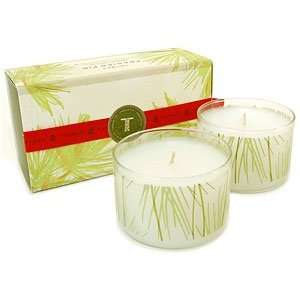    The Thymes Frasier Fir Aromatic Candle Set   2 x 4 oz.: Beauty