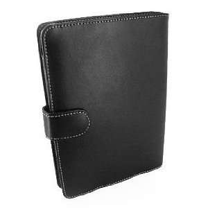  Navitech Genuine Black Napa Leather Flip Open Book Style 