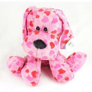   Hills Teddy Bear Co. Plush Light Pink Heart Puppy: Toys & Games