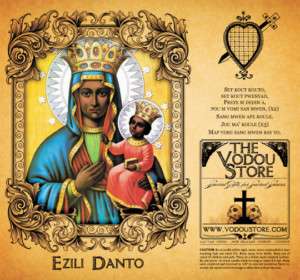 Ezili Danto Lwa 7 Day Candle Label Vodou Voodoo Erzulie  