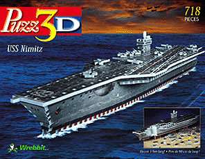 USS Nimitz Aircraft Carrier Puzz3D, Instructions Only  