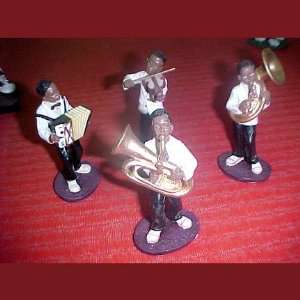  Band African Figurines   Different Instruments Everything 