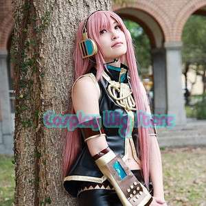 Vocaloid Megurine Luka Cosplay Long Purplish Pink Wig  