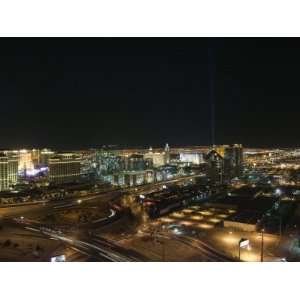 of Las Vegas Strip at Night from Voodo Bar in the Rio Hotel, Las Vegas 