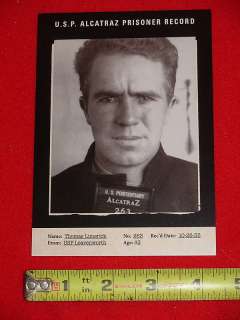 Thomas Limerick Alcatraz Prison Mug Shot Card  