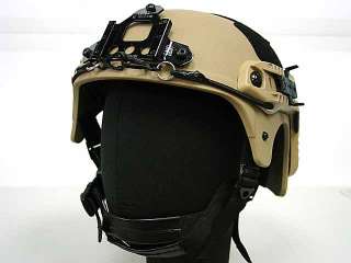 Airsoft IBH Helmet with NVG Mount & Side Rail Tan  