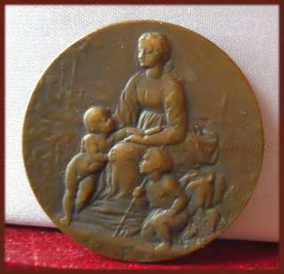 1930 Bronze art Medal by Chaplain LA BELLE JARDINIERE  