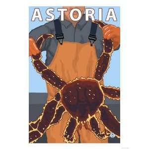  Astoria, Oregon   King Crab Giclee Poster Print