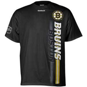  Reebok Boston Bruins Vertices Team T Shirt   Black Sports 